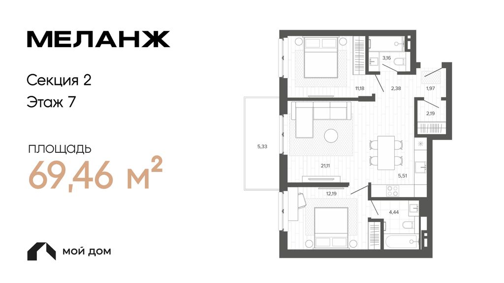 Квартира недели в доме-квартале Меланж