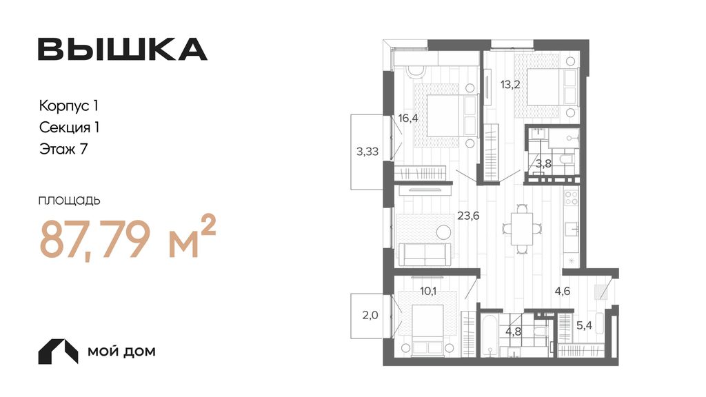 Квартира недели в зеленом квартале Вышка